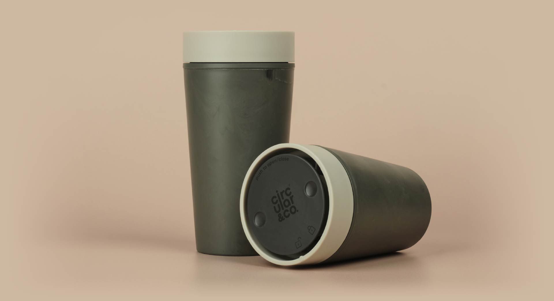 Reusable, recycled coffee cups made from traceable marine plastic