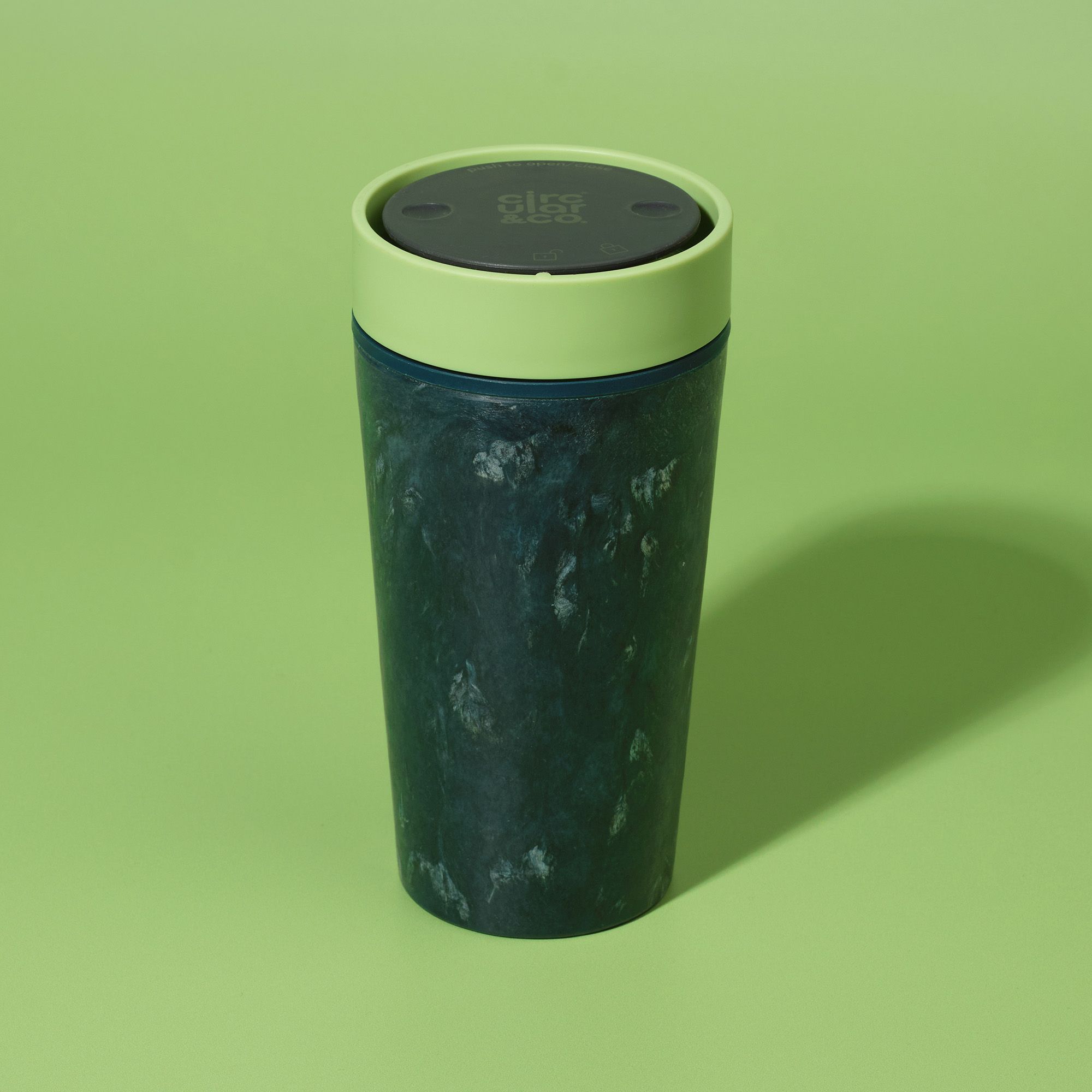 Circular&Co Reusable Coffee Cup Made From Fabric Waste Pistachio Green