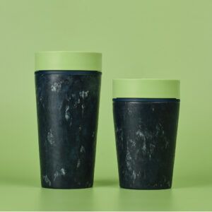 Circular&Co Reusable Coffee Cup Made From Fabric Waste Pistachio Green