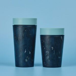 Circular&Co Reusable Coffee Cup Made From Fabric Waste Stonewash Blue