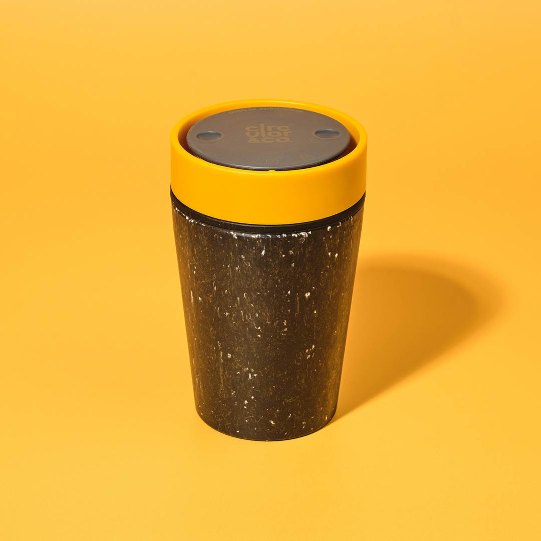 Circular&Co Recycled Paper Cups Reusable Cup Mustard 8oz